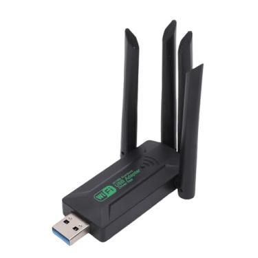 Imagem de Sanpyl Adaptador WiFi USB Sem Fio para PC de Mesa, Dongle de Rede de Banda Dupla de 1300Mbps 2.4G 5Ghz Com Antena, Plug and Play WiFi 6 para PC Laptop
