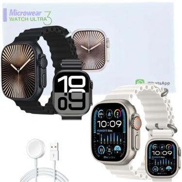 Imagem de Smartwatch Ultra U3W Lançamento 2025 Microwear Tela 49mm Amoled Relogio Inteligente Chatgpt AI Gps-Unissex