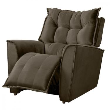 Imagem de Poltrona Reclinavel Do Papai Para Sala King Veludo Castor Castor