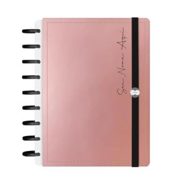 Imagem de Caderno De Disco Iscool Inteligente 140 Folhas Personalizado Solid Metallic Rosê Gold M+