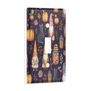 Imagem de Blueangle Capa para placa de parede para interruptor de luz - Gnomos fofos potes de doces capa decorativa para tomada de parede, tamanho 1 - gangue 4,53 x 2,76 polegadas (276)