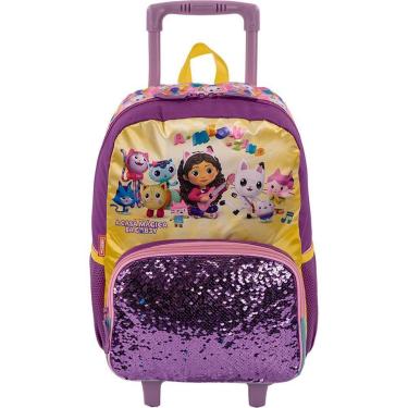 Imagem de Mochila de Rodinhas Sestini M Plus Meow Colorido-Feminino