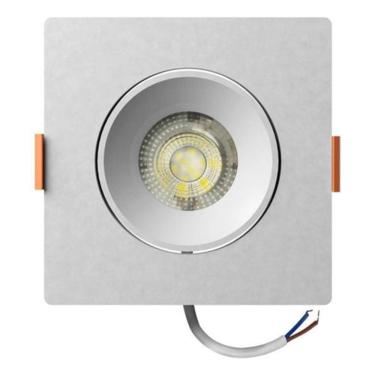 Imagem de Spot De Embutir Quadrado Led 7W Luz Amarela Bronzeart