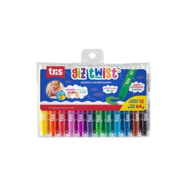 Imagem de Giz Retrátil Twist Tamanho Jumbo - 12 Cores - Tris