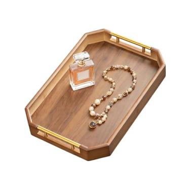 Imagem de Bandejas de para servir | Organizador octogonal com alça | Bandejas de para servir alimentos, para casa, quarto, hotel, apartamento, escritório, mesa, bar, comida, bebida, café da