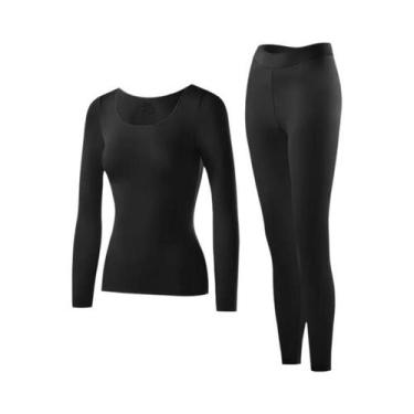 Imagem de Camiseta Térmica Feminina Ultrafina Sem Costura De Manga Longa Respirá