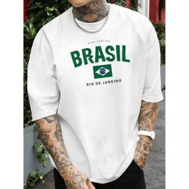 Imagem de Camiseta Masculina Manga Curta Copa 2026 Estilosa Confortável Malha Al