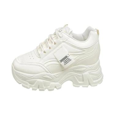 Imagem de Tênis Feminino Casual Coreano De Cano Alto Estilo Dad Shoes 2025 Com S