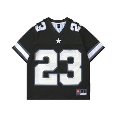 Imagem de Camiseta Casual Feminina De Verão Y2K Com Decote Em V, Estilo Retro Hi