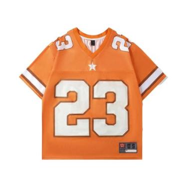 Imagem de Camiseta Casual Feminina De Verão Y2K Com Decote Em V, Estilo Retro Hi