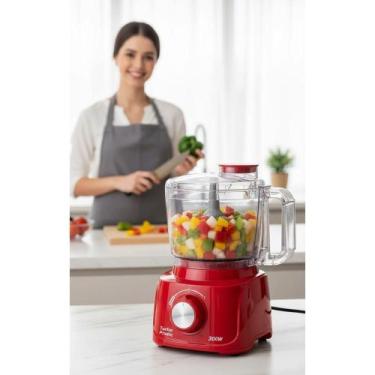 Imagem de Mini Processador Turbo 300W Vermelho 500ml - Congratulations Store