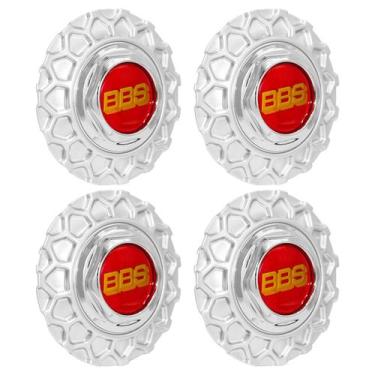 Imagem de Jogo Calota Meio Roda Nova Brw-900 Prata c/ Emblema BBS - DCAPS, Emble
