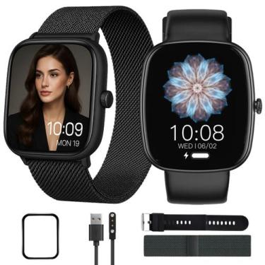 Imagem de Smartwatch Feminino Masculino Para Xiaomi Redmi Galaxy iOS 3 Pulseiras
