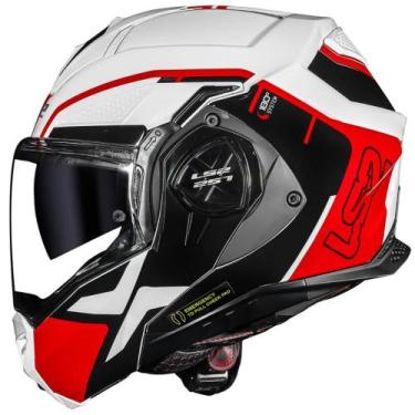 Imagem de Capacete LS2 FF901 Advant X Metryc, 58, Branco/Vermelho