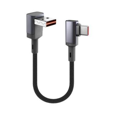 Imagem de Cabo USB C Curto 66W Para Carregamento Rápido Trançado 15CM 25CM 50CM 