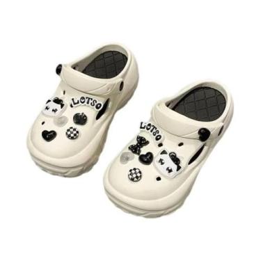 Imagem de Sandálias Plataforma Femininas De 7cm 2024, Crocs De Desenho Animado F