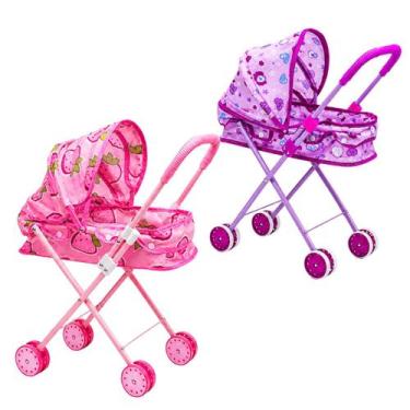 Imagem de Carrinho de Bonecas Deluxe Cores e Estampas Sortidas - Castela