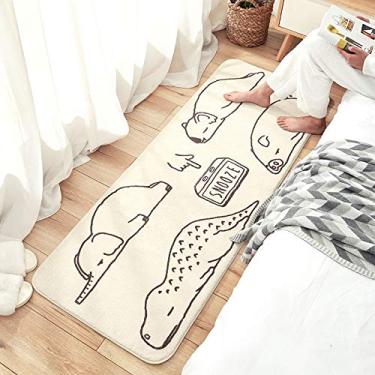 Imagem de Tapete de cabeceira macio, antiderrapante, confortável, lavável para sala de estar, quarto, varanda, janela, sofá, almofada, 60180 cm