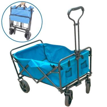 Imagem de Carrinho Camping Dobrável Articulado em Alumínio IWCDCAAZ IMPORTWAY