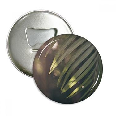 Imagem de Imagem de planta de folha verde natureza abridor de garrafas ímã de geladeira emblema multifuncional