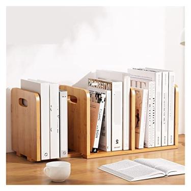 Imagem de KIZQYN Estante de livros para mesa de trabalho estante simples estante telescópica pequena estante para estudantes estante telescópica