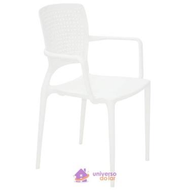 Imagem de Cadeira Tramontina Safira Branco Em Polipropileno E Fibra De Vidro Com
