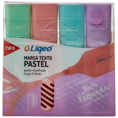 Imagem de Summit Caneta Marca Texto Tris Liqeo Pastel 4 Cores, Multicores, 4 unidades