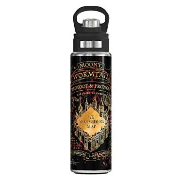 Imagem de Tervis Copo isolado Harry Potter Black Marauders Map 680 g Garrafa de boca larga de aço inoxidável