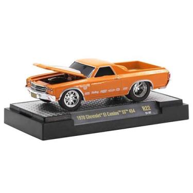 Imagem de Miniatura Carro Chevrolet El Camino Ss 454 1970 1/64 Laranja M2 Machin