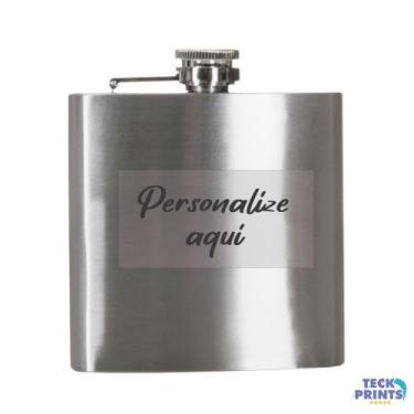 Imagem de Cantil Porta Bebida De Bolso Em Inox Personalizado - Tk Prints