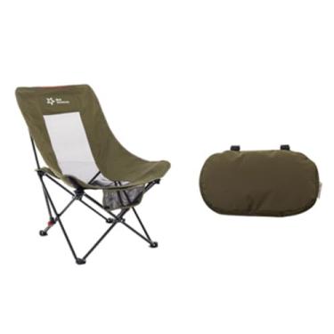 Imagem de NIBHZ Cadeira para diretores de acampamento, cadeira dobrável portátil grande, bolso para praia, pesca, viagem, piquenique, gramado, concerto ao ar livre, cadeiras de acampamento dobráveis, verde