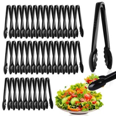 Imagem de 40 pinças de plástico para servir a granel pinças descartáveis de 23 cm, utensílios de servir de plástico, pinças de salada resistentes para buffets de cozinha, eventos de churrasco, catering