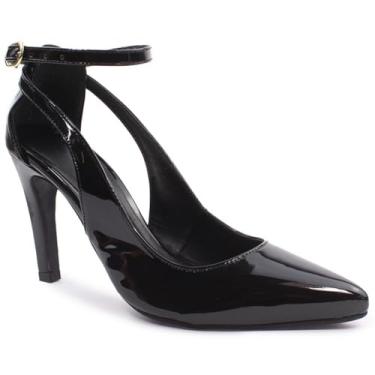 Imagem de Scarpin Re&Ton Bico Fino Palmilha Confort Feminino SC1 (Preto Verniz, BR, Adulto, Numérico, 38)