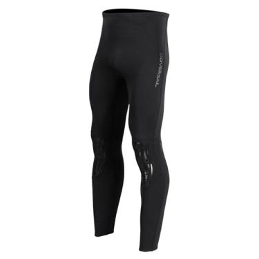 Imagem de YIJU Calças de neoprene para mergulho, 1.5mm, calças de natação, leggings, roupa de banho, surf, para mergulho, canoagem, vela, caiaque, preto, Homens S
