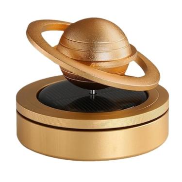 Imagem de Ambientador Solar para Carro,Ambientador Planeta para Carro | Ornamento dobro da aromaterapia do carro da suspensão do anel | Suspensão de anel duplo girando decoração de mesa de fragrância de longa d