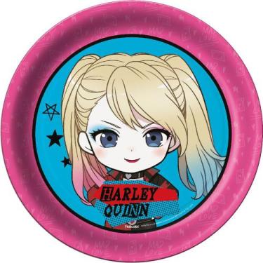 Imagem de 8 Pratos Redondo Tema Festa Arlequina Kids - Festcolor