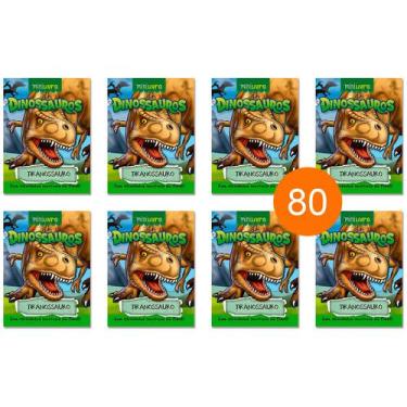 Imagem de Kit 80 Livrinhos Dinossauro Tiranossauro Rex Lembrancinha de Festa Sac
