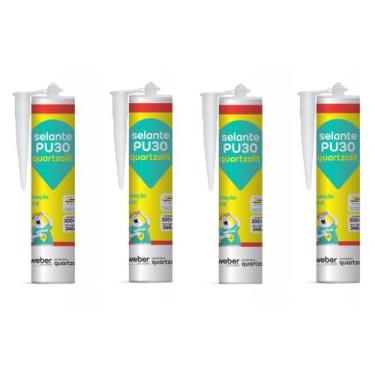 Imagem de Kit 4 selante vedante pu30 bege bisnaga 300ml pro quartzolit