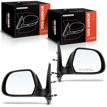 Imagem de A-Premium Par (2) espelhos retrovisores elétricos do lado do motorista e do passageiro - Compatível com Nissan Versa 2012 2013 2014 - Espelho retrovisor externo preto dobrável manual não aquecido -