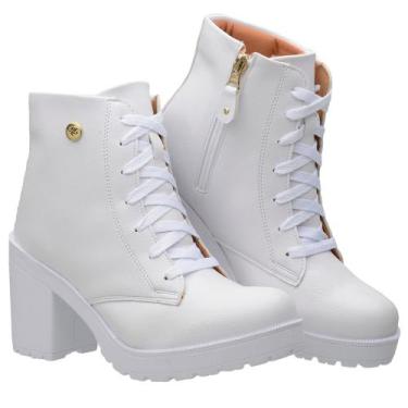 Imagem de Bota Coturno Solado Tratorado Salto Grosso Confortável - Grife Murital