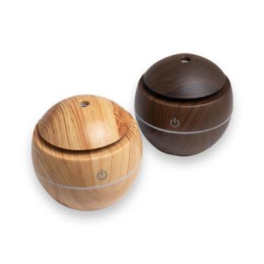 Imagem de Mini Umidificador com LED - santh.imports, madeira clara