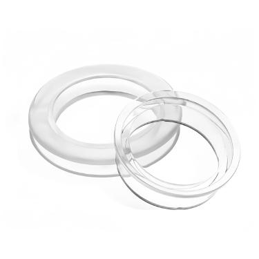 Imagem de SATONBEYI 1 conjunto de anel transparente para guarda-chuva de mesa de pátio com tampa de guarda-chuva, anel de silicone para guarda-chuva de 4,5 cm de diâmetro interno de 6,8 cm de diâmetro externo,