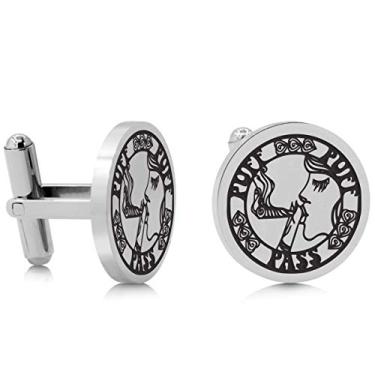 Imagem de Abotoaduras masculinas em aço inoxidável - vários estilos de abotoaduras personalizadas gravadas para homens abotoaduras de aço inoxidável para homens abotoaduras personalizadas para homens abotoaduras exclusivas