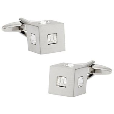 Imagem de Abotoaduras cúbicas de cristal Cuff-Daddy transparentes