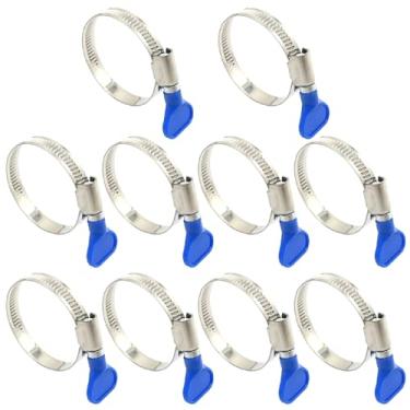 Imagem de Vkinman Braçadeira de mangueira de aço inoxidável 32-50 mm (1-1/10.2 cm a 5.1 cm) Braçadeira de mangueira de secador, braçadeira de mangueira ajustável tipo chave de parafuso de polegar, largura de