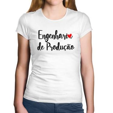 Imagem de Baby Look Algodão Engenharia de Produção - Foca na Moda, Branco, P