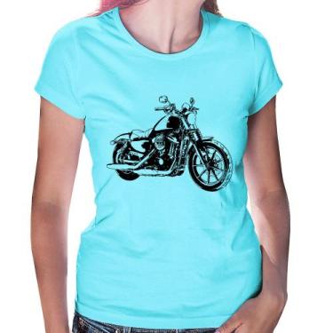 Imagem de Baby Look Moto Sportster XL 883 Iron Art - Foca na Moda, Azul claro, G