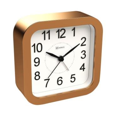 Imagem de Relógio Despertador Quartz Herweg Silencioso Luz 2644