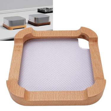 Imagem de Base de Madeira Base para M4, Suporte de Suporte para Desktop Com Rede à Prova de Poeira para Resfriamento de Dissipação de Calor, Acessórios de Suporte para Desktop M4 (Noz) (Faia)