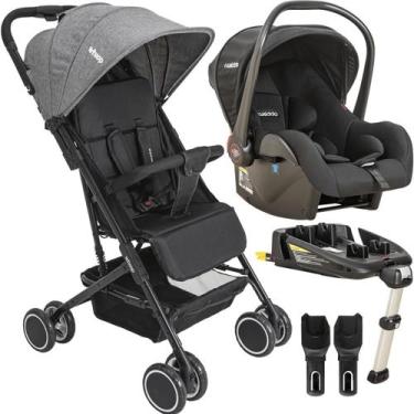 Imagem de Carrinho com Bebe Conforto Base ISOFIX Kiddo Mascote Grafite